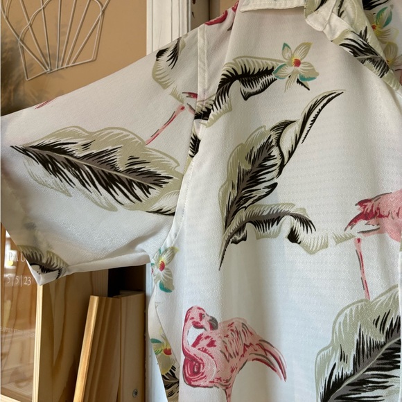 Croft & Barrow hawaiian flamingo shirt - Picture 9 of 12